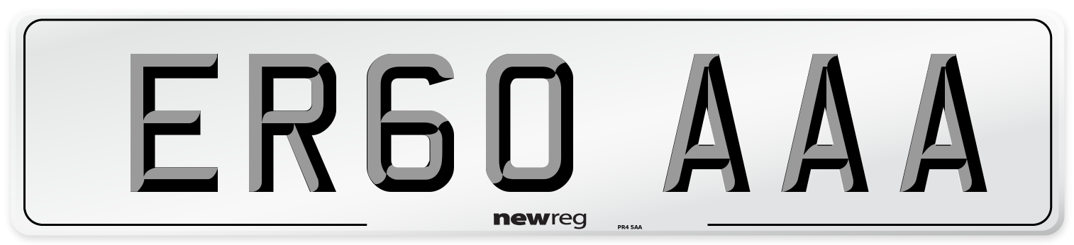 ER60 AAA Number Plate from New Reg